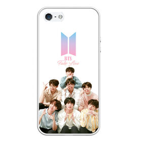 Чехол для iPhone 5/5S матовый с принтом BTS Take love в Тюмени, Силикон | Область печати: задняя сторона чехла, без боковых панелей | Тематика изображения на принте: 