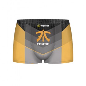 Мужские трусы 3D с принтом cs:go (Fnatic) в Тюмени, 50% хлопок, 50% полиэстер | классическая посадка, на поясе мягкая тканевая резинка | Тематика изображения на принте: cs:go