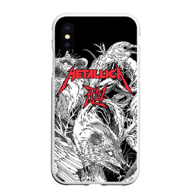 Чехол для iPhone XS Max матовый с принтом Metallica в Тюмени, Силикон | Область печати: задняя сторона чехла, без боковых панелей | Тематика изображения на принте: american | angry | emblem | james hetfield | kirk hammett | la | live | logo | metal band | metallica | rats | ravens | zombies | американская | вороны | джеймс хетфилд | живые | злые | зомби | кирк хэмметт | крысы | ларс ульрих | логотип | мета