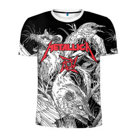 Мужская футболка 3D спортивная с принтом Metallica в Тюмени, 100% полиэстер с улучшенными характеристиками | приталенный силуэт, круглая горловина, широкие плечи, сужается к линии бедра | Тематика изображения на принте: american | angry | emblem | james hetfield | kirk hammett | la | live | logo | metal band | metallica | rats | ravens | zombies | американская | вороны | джеймс хетфилд | живые | злые | зомби | кирк хэмметт | крысы | ларс ульрих | логотип | мета