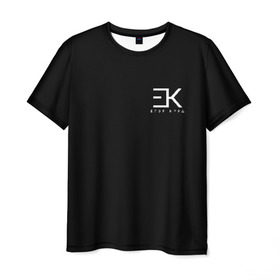 Мужская футболка 3D с принтом ЕГОР КРИД (НА СПИНЕ) в Тюмени, 100% полиэфир | прямой крой, круглый вырез горловины, длина до линии бедер | ek | ek team | family | kreed | егор булаткин | егор крид | ек | крид