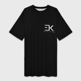Платье-футболка 3D с принтом ЕГОР КРИД (НА СПИНЕ) в Тюмени,  |  | Тематика изображения на принте: ek | ek team | family | kreed | егор булаткин | егор крид | ек | крид