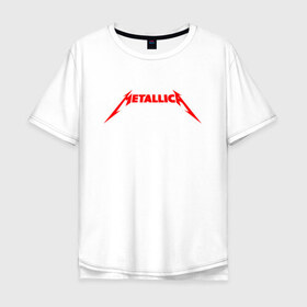 Мужская футболка хлопок Oversize с принтом METALLICA (НА СПИНЕ) в Тюмени, 100% хлопок | свободный крой, круглый ворот, “спинка” длиннее передней части | metallica | металлика