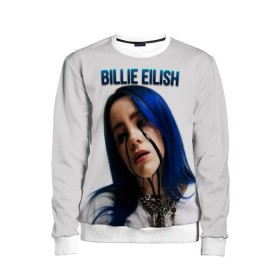 Детский свитшот 3D с принтом BILLIE EILISH в Тюмени, 100% полиэстер | свободная посадка, прямой крой, мягкая тканевая резинка на рукавах и понизу свитшота | Тематика изображения на принте: ayelish | bad guy | bellyache | bilie eilish | bilie elish | billie | billie eilish | eilish | electronic | elish | music | били айлиш | билли айлиш | эйлиш | элиш