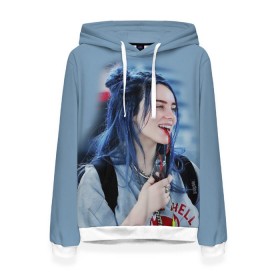 Женская толстовка 3D с принтом BILLIE EILISH в Тюмени, 100% полиэстер  | двухслойный капюшон со шнурком для регулировки, мягкие манжеты на рукавах и по низу толстовки, спереди карман-кенгуру с мягким внутренним слоем. | ayelish | bad guy | bellyache | bilie eilish | bilie elish | billie | billie eilish | eilish | electronic | elish | music | били айлиш | билли айлиш | эйлиш | элиш