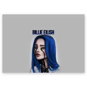 Поздравительная открытка с принтом BILLIE EILISH в Тюмени, 100% бумага | плотность бумаги 280 г/м2, матовая, на обратной стороне линовка и место для марки
 | Тематика изображения на принте: ayelish | bad guy | bellyache | bilie eilish | bilie elish | billie | billie eilish | eilish | electronic | elish | music | били айлиш | билли айлиш | эйлиш | элиш