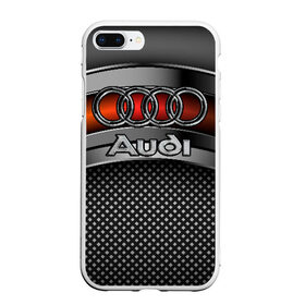 Чехол для iPhone 7Plus/8 Plus матовый с принтом Audi Metal в Тюмени, Силикон | Область печати: задняя сторона чехла, без боковых панелей | audi | metal | авто | ауди | железо | кольчуга | лого авто | метал | металлическая | сетка | сталь | цепи