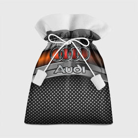 Подарочный 3D мешок с принтом Audi Metal в Тюмени, 100% полиэстер | Размер: 29*39 см | audi | metal | авто | ауди | железо | кольчуга | лого авто | метал | металлическая | сетка | сталь | цепи