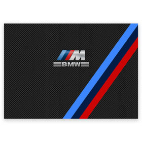 Поздравительная открытка с принтом BMW КАРБОН в Тюмени, 100% бумага | плотность бумаги 280 г/м2, матовая, на обратной стороне линовка и место для марки
 | Тематика изображения на принте: bmw | абстракция | авто | автомобиль | лого | логотип | машина | скорость