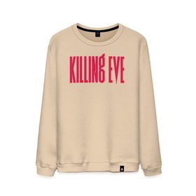 Мужской свитшот хлопок с принтом Killing Eve logo в Тюмени, 100% хлопок |  | eve | killing eve | oksana astankova | villanelle | вилланель | ева | оксана