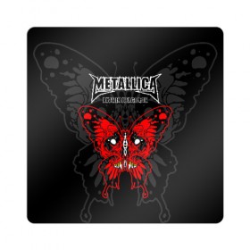 Магнит виниловый Квадрат с принтом Metallica в Тюмени, полимерный материал с магнитным слоем | размер 9*9 см, закругленные углы | Тематика изображения на принте: american | butterfly | devil | fangs | james hetfield | kirk hammett | metal band | metallica | music | mystic | red | rock | skull | vampire | американская | бабочка | вампир | джеймс хетфилд | дьявол | кирк хэмметт | клыки | красная | ларс ульрих | мета