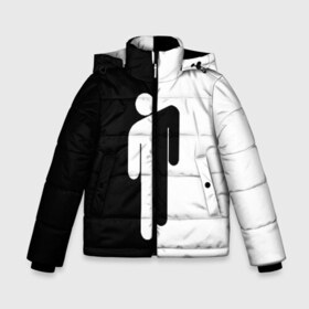 Зимняя куртка для мальчиков 3D с принтом BILLIE EILISH в Тюмени, ткань верха — 100% полиэстер; подклад — 100% полиэстер, утеплитель — 100% полиэстер | длина ниже бедра, удлиненная спинка, воротник стойка и отстегивающийся капюшон. Есть боковые карманы с листочкой на кнопках, утяжки по низу изделия и внутренний карман на молнии. 

Предусмотрены светоотражающий принт на спинке, радужный светоотражающий элемент на пуллере молнии и на резинке для утяжки | Тематика изображения на принте: be | billie | billie eilish | билли | билли айлиш