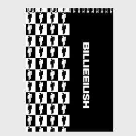 Скетчбук с принтом BILLIE EILISH в Тюмени, 100% бумага
 | 48 листов, плотность листов — 100 г/м2, плотность картонной обложки — 250 г/м2. Листы скреплены сверху удобной пружинной спиралью | be | billie | billie eilish | билли | билли айлиш