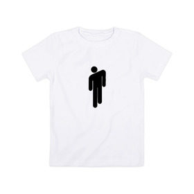 Детская футболка хлопок с принтом BILLIE EILISH (НА СПИНЕ) в Тюмени, 100% хлопок | круглый вырез горловины, полуприлегающий силуэт, длина до линии бедер | be | billie | billie eilish | билли | билли айлиш
