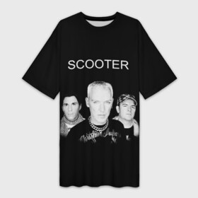 Платье-футболка 3D с принтом Scooter в Тюмени,  |  | scooter | германия | клуб | клубная музыка | музыка | немецкая группа | скутер | танцевальная | электронная