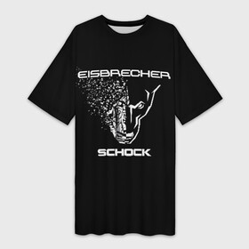 Платье-футболка 3D с принтом EISBRECHER SCHOCK в Тюмени,  |  | Тематика изображения на принте: eisbrecher | metal | rock | schock | метал | рок