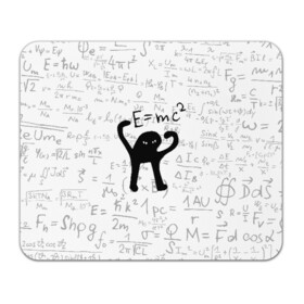Коврик для мышки прямоугольный с принтом ЪУЪ СЪУКА E=mc2 в Тюмени, натуральный каучук | размер 230 х 185 мм; запечатка лицевой стороны | cat | emc 2 | emc2 | mem | memes | truxkot19 | знаменитые формулы | интернет приколы | кот | мем | мем кот | физика | формулы | ъуъ | ъуъ съука | эйнштейн