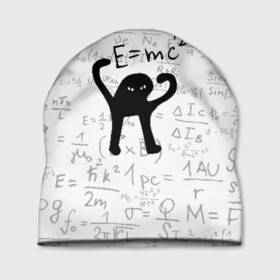 Шапка 3D с принтом ЪУЪ СЪУКА E=mc2 в Тюмени, 100% полиэстер | универсальный размер, печать по всей поверхности изделия | cat | emc 2 | emc2 | mem | memes | truxkot19 | знаменитые формулы | интернет приколы | кот | мем | мем кот | физика | формулы | ъуъ | ъуъ съука | эйнштейн