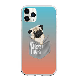 Чехол для iPhone 11 Pro Max матовый с принтом Карманный мопс в Тюмени, Силикон |  | Тематика изображения на принте: pug | карман | карманный мопс | малыш | милый | мопс | пес | песик | собака | собачка