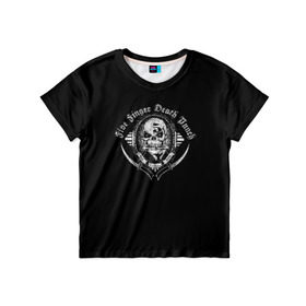 Детская футболка 3D с принтом Five Finger Death Punch в Тюмени, 100% гипоаллергенный полиэфир | прямой крой, круглый вырез горловины, длина до линии бедер, чуть спущенное плечо, ткань немного тянется | 5fdp | ffdp | five finger | five finger death | five finger death punch | metal | rock | метал | рок