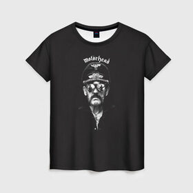 Женская футболка 3D с принтом Motorhead в Тюмени, 100% полиэфир ( синтетическое хлопкоподобное полотно) | прямой крой, круглый вырез горловины, длина до линии бедер | lemmy | metal | motorhead | rock | лемми | метал | моторхед | рок