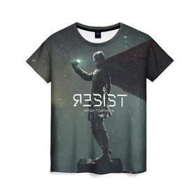 Женская футболка 3D с принтом Within Temptation RESIST в Тюмени, 100% полиэфир ( синтетическое хлопкоподобное полотно) | прямой крой, круглый вырез горловины, длина до линии бедер | metal | rock | within temptation | метал | рок
