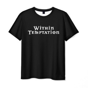 Мужская футболка 3D с принтом Within Temptation в Тюмени, 100% полиэфир | прямой крой, круглый вырез горловины, длина до линии бедер | Тематика изображения на принте: metal | rock | within temptation | метал | рок
