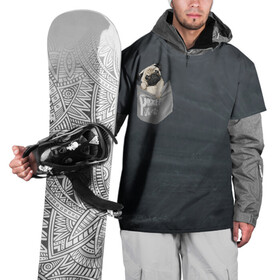 Накидка на куртку 3D с принтом Карманный мопс в Тюмени, 100% полиэстер |  | Тематика изображения на принте: pug | карман | карманный мопс | малыш | милый | мопс | пес | песик | собака | собачка