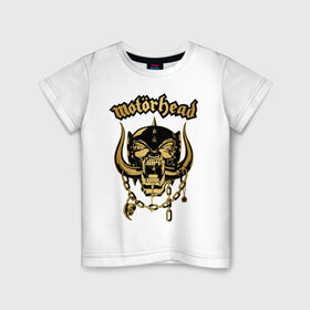 Детская футболка хлопок с принтом MOTORHEAD в Тюмени, 100% хлопок | круглый вырез горловины, полуприлегающий силуэт, длина до линии бедер | Тематика изображения на принте: england | motorhead | моторхед