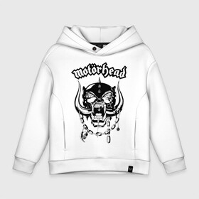 Детское худи Oversize хлопок с принтом MOTORHEAD в Тюмени, френч-терри — 70% хлопок, 30% полиэстер. Мягкий теплый начес внутри —100% хлопок | боковые карманы, эластичные манжеты и нижняя кромка, капюшон на магнитной кнопке | england | motorhead | моторхед