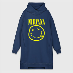 Платье-худи хлопок с принтом NIRVANA | НИРВАНА в Тюмени,  |  | nirvana | smile | курт кобейн | нирвана | смайл