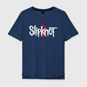 Мужская футболка хлопок Oversize с принтом SLIPKNOT в Тюмени, 100% хлопок | свободный крой, круглый ворот, “спинка” длиннее передней части | slipknot | слипкнот