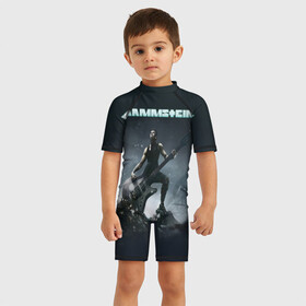 Детский купальный костюм 3D с принтом Rammstein в Тюмени, Полиэстер 85%, Спандекс 15% | застежка на молнии на спине | du hast | heavy | herzeleid | metal | mutter | rammstein | reise | rosenrot | sehnsucht | till lindemann | группа | метал | рамштайн | рок | тилль линдеманн | хард