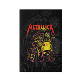 Обложка для паспорта матовая кожа с принтом Metallica в Тюмени, натуральная матовая кожа | размер 19,3 х 13,7 см; прозрачные пластиковые крепления | american | death | fly | holds | james hetfield | kirk hammett | lantern | metal band | metallica | moths | music | mysticism | rock | skeleton | skull | американская | держит | джеймс хетфилд | ларс ульрих | летают | метал группа | металлика | мистика | 