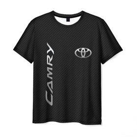 Мужская футболка 3D с принтом Toyota Camry в Тюмени, 100% полиэфир | прямой крой, круглый вырез горловины, длина до линии бедер | Тематика изображения на принте: toyota | абстракция | авто | автомобиль | лого | логотип | машина | таета | тоета | тойота