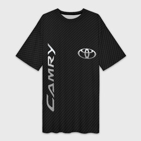 Платье-футболка 3D с принтом Toyota Camry в Тюмени,  |  | toyota | абстракция | авто | автомобиль | лого | логотип | машина | таета | тоета | тойота