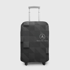 Чехол для чемодана 3D с принтом Mercedes в Тюмени, 86% полиэфир, 14% спандекс | двустороннее нанесение принта, прорези для ручек и колес | amg | mercedes | авто | автомобиль | иномарка | логотип | машина | мерседес | текстура