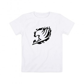 Детская футболка хлопок с принтом FAIRY TAIL в Тюмени, 100% хлопок | круглый вырез горловины, полуприлегающий силуэт, длина до линии бедер | fairy tail | фейри теил | хвост феи
