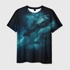 Мужская футболка 3D с принтом Космос в Тюмени, 100% полиэфир | прямой крой, круглый вырез горловины, длина до линии бедер | galaxy | lightning | space | stars | астрономия | галактика | звезды | космос | планеты | созвездие