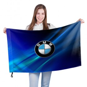 Флаг 3D с принтом BMW (РЕДАЧ) в Тюмени, 100% полиэстер | плотность ткани — 95 г/м2, размер — 67 х 109 см. Принт наносится с одной стороны | bmw | bmw performance | m | motorsport | performance | бмв | моторспорт
