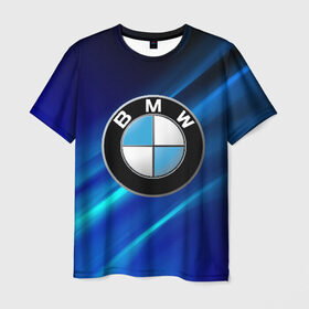 Мужская футболка 3D с принтом BMW (РЕДАЧ) в Тюмени, 100% полиэфир | прямой крой, круглый вырез горловины, длина до линии бедер | Тематика изображения на принте: bmw | bmw performance | m | motorsport | performance | бмв | моторспорт