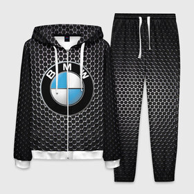 Мужской костюм 3D с принтом BMW (РЕДАЧ) в Тюмени, 100% полиэстер | Манжеты и пояс оформлены тканевой резинкой, двухслойный капюшон со шнурком для регулировки, карманы спереди | bmw | bmw performance | m | motorsport | performance | бмв | моторспорт