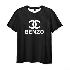 Мужская футболка 3D с принтом BENZO GANG ( CARBON ) в Тюмени, 100% полиэфир | прямой крой, круглый вырез горловины, длина до линии бедер | Тематика изображения на принте: bbt | benzo | benzo gang | big baby tape | carbon | ббт | бензо | карбон