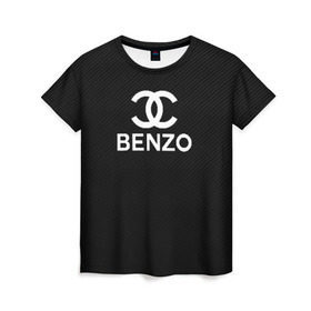Женская футболка 3D с принтом BENZO GANG ( CARBON ) в Тюмени, 100% полиэфир ( синтетическое хлопкоподобное полотно) | прямой крой, круглый вырез горловины, длина до линии бедер | Тематика изображения на принте: bbt | benzo | benzo gang | big baby tape | carbon | ббт | бензо | карбон