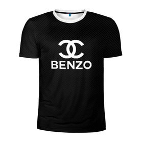 Мужская футболка 3D спортивная с принтом BENZO GANG ( CARBON ) в Тюмени, 100% полиэстер с улучшенными характеристиками | приталенный силуэт, круглая горловина, широкие плечи, сужается к линии бедра | bbt | benzo | benzo gang | big baby tape | carbon | ббт | бензо | карбон