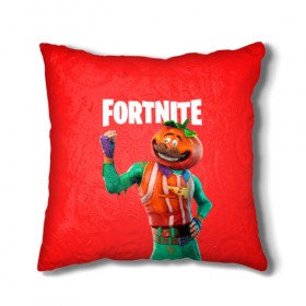 Подушка 3D с принтом Fortnite (Tomato) в Тюмени, наволочка – 100% полиэстер, наполнитель – холлофайбер (легкий наполнитель, не вызывает аллергию). | состоит из подушки и наволочки. Наволочка на молнии, легко снимается для стирки | fortnite | game | like | mem | skin | skins | tomato | помидор | скин | томат | форнайн | форнайт | фортнайн | фортнайт