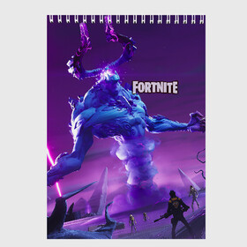 Скетчбук с принтом Fortnite в Тюмени, 100% бумага
 | 48 листов, плотность листов — 100 г/м2, плотность картонной обложки — 250 г/м2. Листы скреплены сверху удобной пружинной спиралью | battle | fortnite | royale | save | the | битва | королевская | стратегия | фортнайт