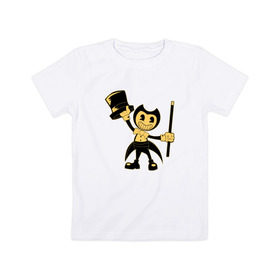 Детская футболка хлопок с принтом Bendy And The Ink Machine (62) в Тюмени, 100% хлопок | круглый вырез горловины, полуприлегающий силуэт, длина до линии бедер | 