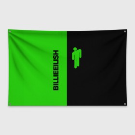 Флаг-баннер с принтом BILLIE EILISH GLITCH в Тюмени, 100% полиэстер | размер 67 х 109 см, плотность ткани — 95 г/м2; по краям флага есть четыре люверса для крепления | be | billie | billie eilish | blohsh | ghoul | билли | билли айлиш