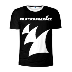 Мужская футболка 3D спортивная с принтом Armada Music в Тюмени, 100% полиэстер с улучшенными характеристиками | приталенный силуэт, круглая горловина, широкие плечи, сужается к линии бедра | Тематика изображения на принте: armada | armada music | armin | armin van buuren | van buuren